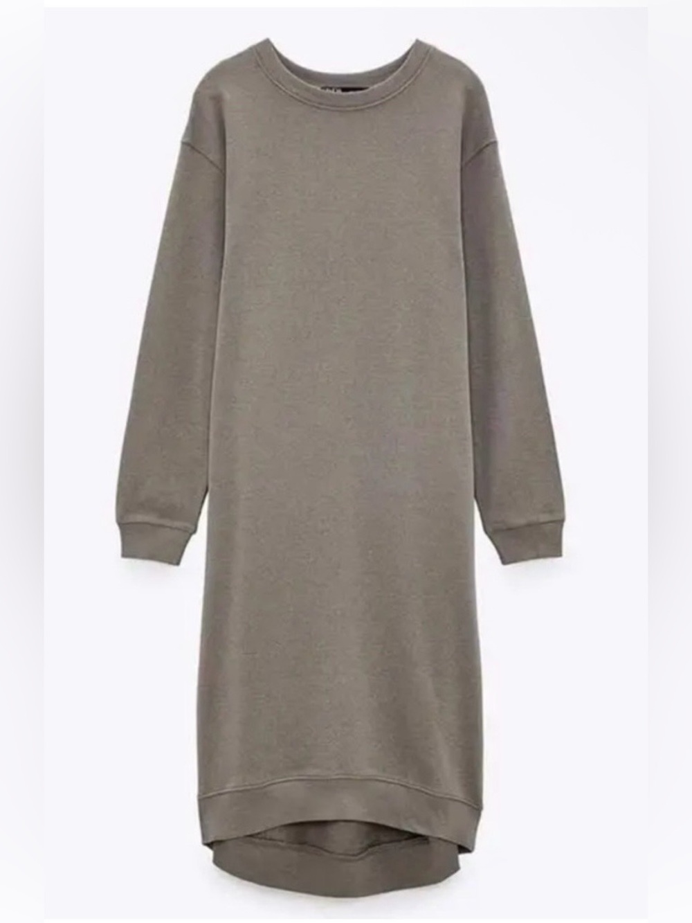 BNWT ZARA Cozy Crewneck Sweatshirt Maxi Dress in grey 🩶